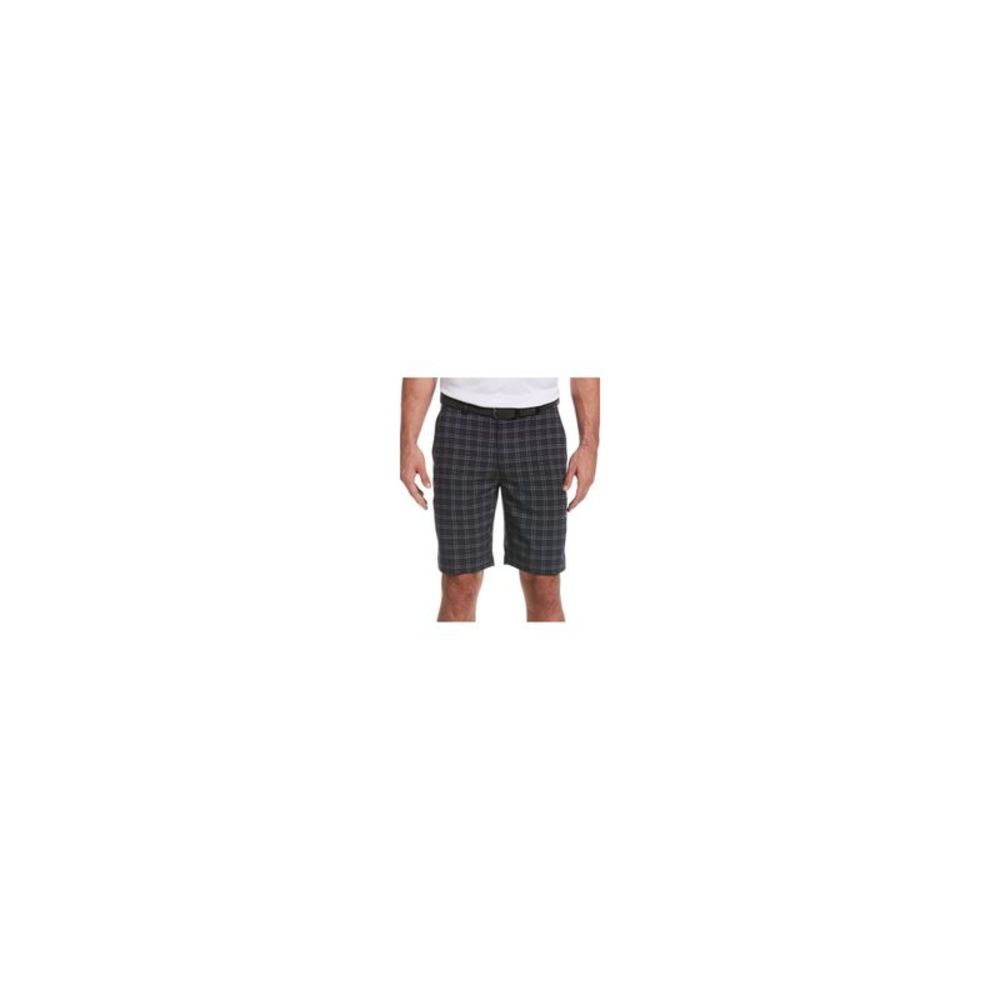 HYBRID APPAREL Mens Black Windowpane Plaid Stretch Shorts 42 Waist